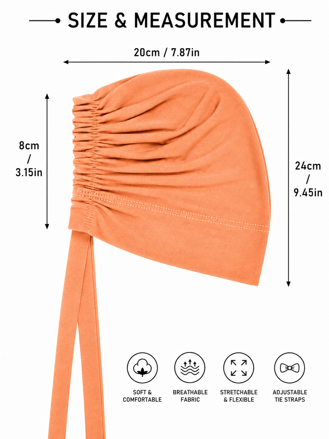 Turban Cap - Soft Peach