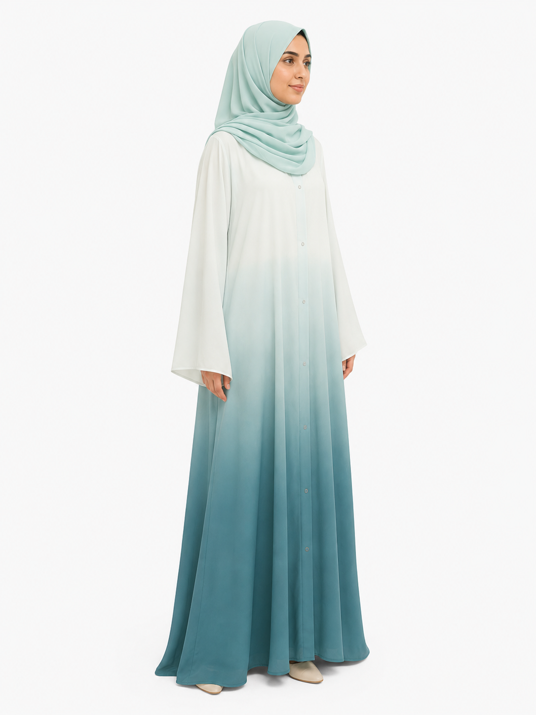Fusion Abaya - Teal