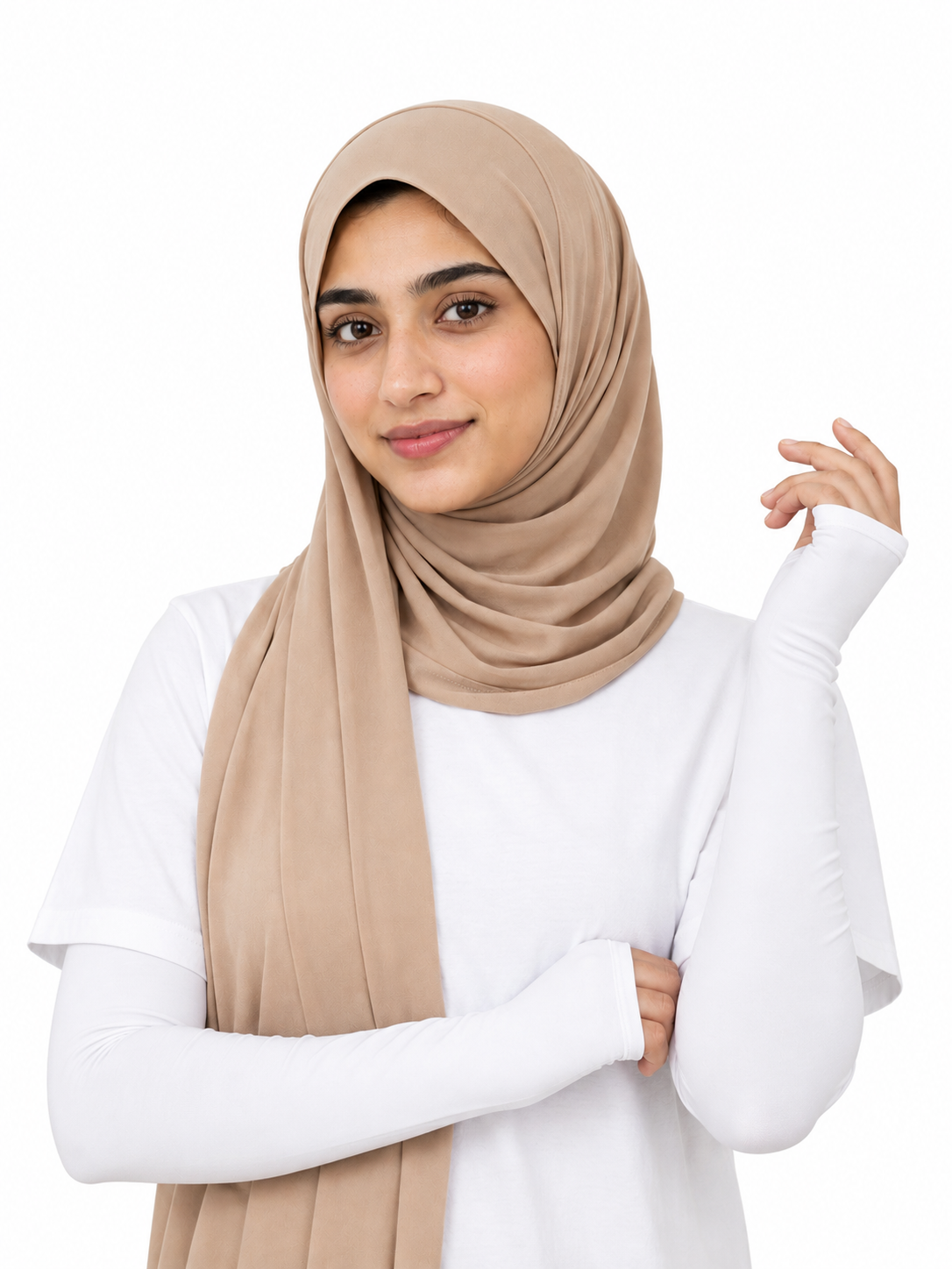 Imported Thumb Hole Sleeves - White