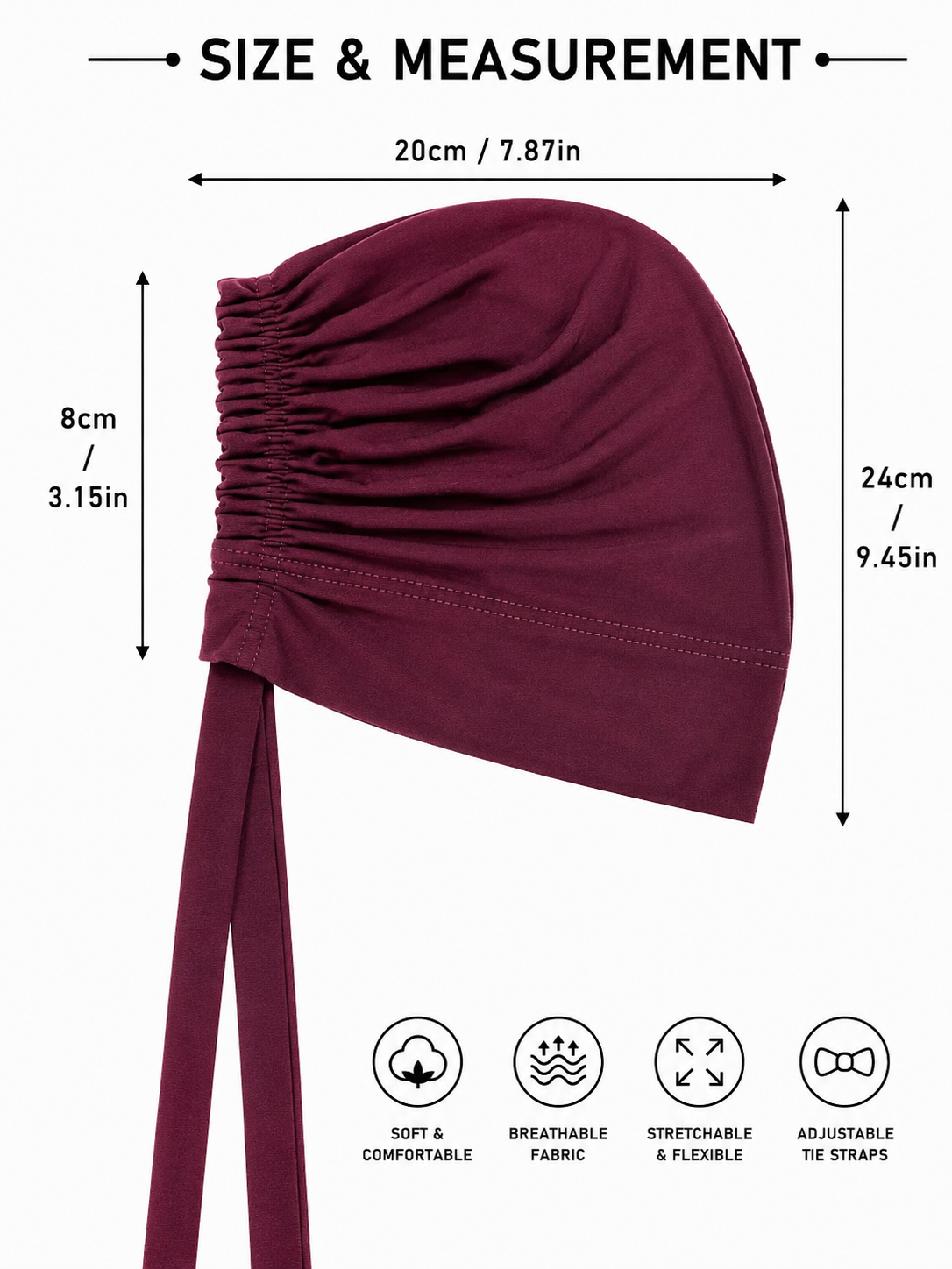 Turban Cap - Wine